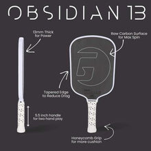 Load image into Gallery viewer, Gamma Obsidian 13 Black Pickleball Paddle