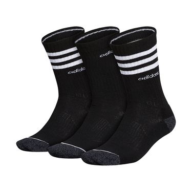 adidas Mens 3 Stripe Crew 3 Pack Sock