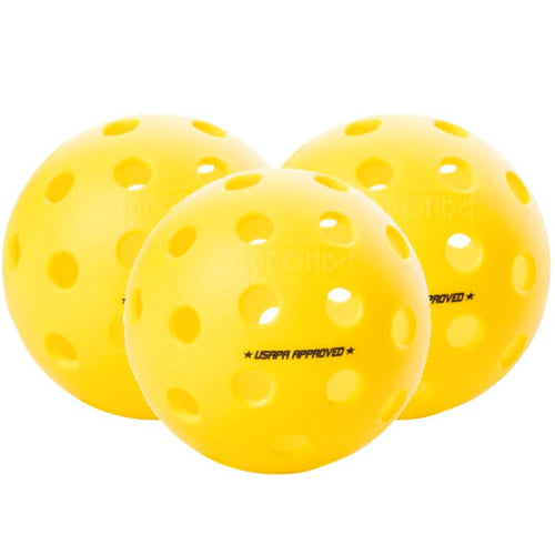 Onix Fuse Outdoor 3 Pack Pickleballs - Yellow