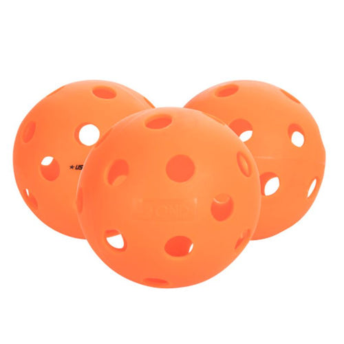 Onix Fuse Indoor 3 Pack Pickleballs - Orange